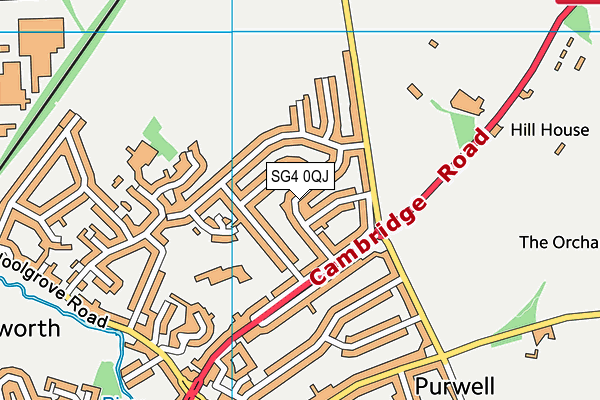 SG4 0QJ map - OS VectorMap District (Ordnance Survey) SG4 0QJ map - OS VectorMap District (Ordnance Survey)
