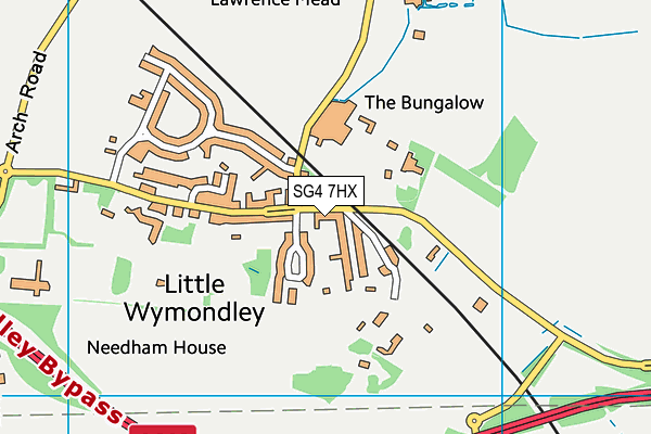 SG4 7HX map - OS VectorMap District (Ordnance Survey) SG4 7HX map - OS VectorMap District (Ordnance Survey)