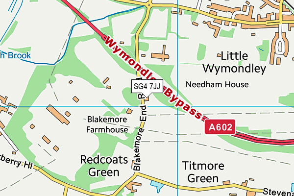 SG4 7JJ map - OS VectorMap District (Ordnance Survey)