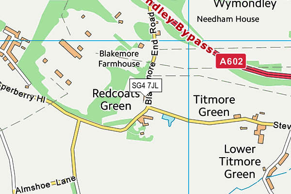 SG4 7JL map - OS VectorMap District (Ordnance Survey) SG4 7JL map - OS VectorMap District (Ordnance Survey)