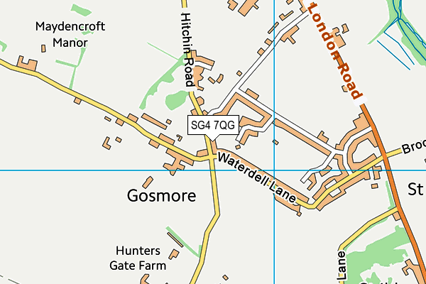 SG4 7QG map - OS VectorMap District (Ordnance Survey) SG4 7QG map - OS VectorMap District (Ordnance Survey)