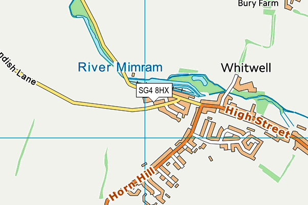 SG4 8HX map - OS VectorMap District (Ordnance Survey)