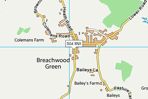 SG4 8NX map - OS VectorMap District (Ordnance Survey)