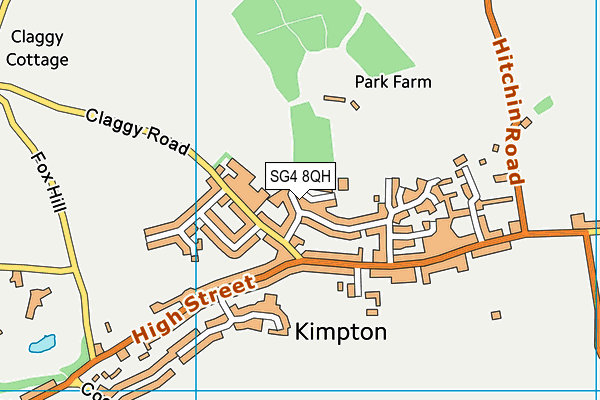 SG4 8QH map - OS VectorMap District (Ordnance Survey) SG4 8QH map - OS VectorMap District (Ordnance Survey)