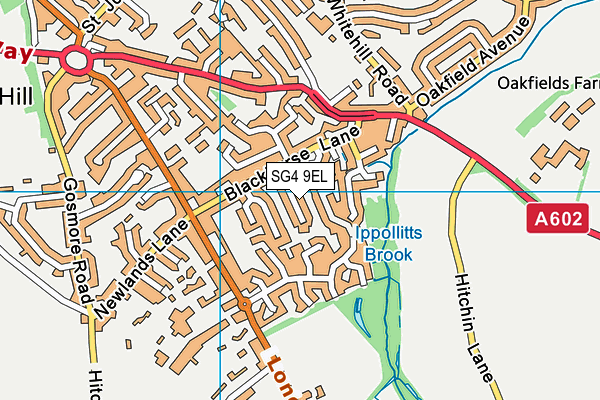 SG4 9EL map - OS VectorMap District (Ordnance Survey) SG4 9EL map - OS VectorMap District (Ordnance Survey)