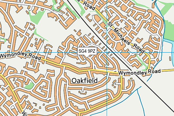 SG4 9PZ map - OS VectorMap District (Ordnance Survey) SG4 9PZ map - OS VectorMap District (Ordnance Survey)