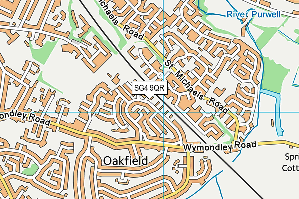 SG4 9QR map - OS VectorMap District (Ordnance Survey) SG4 9QR map - OS VectorMap District (Ordnance Survey)