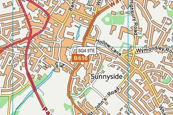 SG4 9TE map - OS VectorMap District (Ordnance Survey) SG4 9TE map - OS VectorMap District (Ordnance Survey)