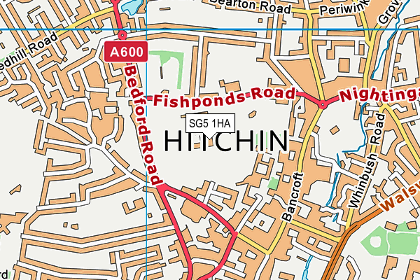 SG5 1HA map - OS VectorMap District (Ordnance Survey)