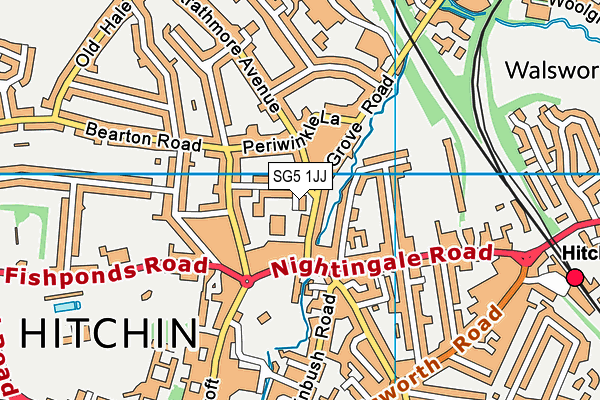 SG5 1JJ map - OS VectorMap District (Ordnance Survey) SG5 1JJ map - OS VectorMap District (Ordnance Survey)