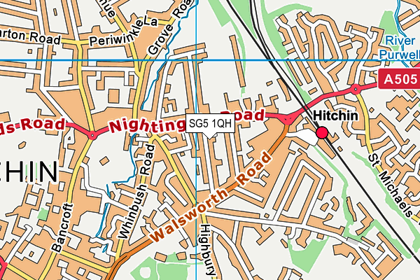 SG5 1QH map - OS VectorMap District (Ordnance Survey) SG5 1QH map - OS VectorMap District (Ordnance Survey)