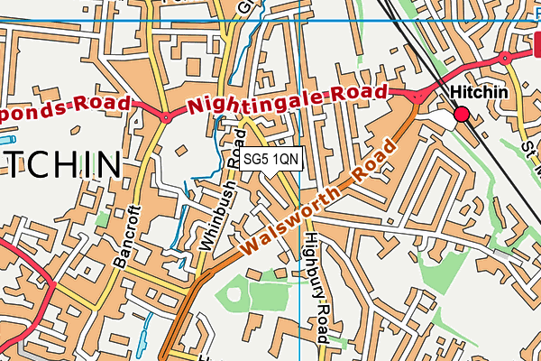 SG5 1QN map - OS VectorMap District (Ordnance Survey) SG5 1QN map - OS VectorMap District (Ordnance Survey)