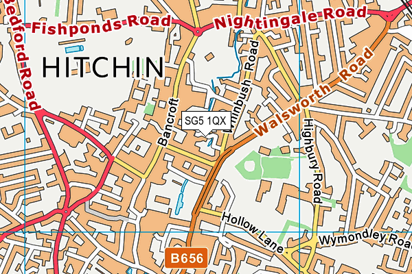 SG5 1QX map - OS VectorMap District (Ordnance Survey) SG5 1QX map - OS VectorMap District (Ordnance Survey)