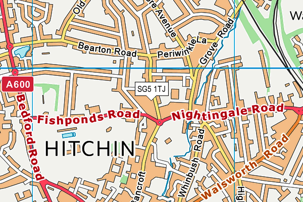 SG5 1TJ map - OS VectorMap District (Ordnance Survey) SG5 1TJ map - OS VectorMap District (Ordnance Survey)