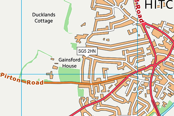 SG5 2HN map - OS VectorMap District (Ordnance Survey) SG5 2HN map - OS VectorMap District (Ordnance Survey)