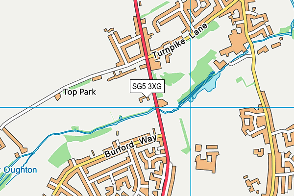 SG5 3XG map - OS VectorMap District (Ordnance Survey) SG5 3XG map - OS VectorMap District (Ordnance Survey)
