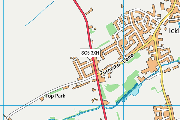 SG5 3XH map - OS VectorMap District (Ordnance Survey) SG5 3XH map - OS VectorMap District (Ordnance Survey)