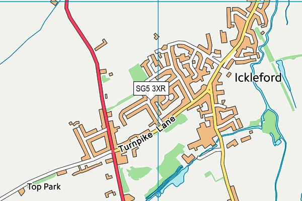 SG5 3XR map - OS VectorMap District (Ordnance Survey)