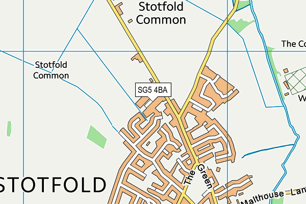 SG5 4BA map - OS VectorMap District (Ordnance Survey) SG5 4BA map - OS VectorMap District (Ordnance Survey)