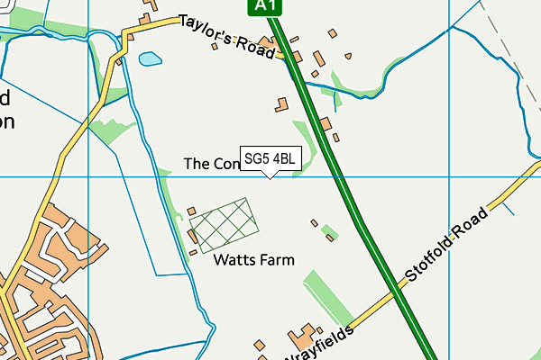 SG5 4BL map - OS VectorMap District (Ordnance Survey) SG5 4BL map - OS VectorMap District (Ordnance Survey)