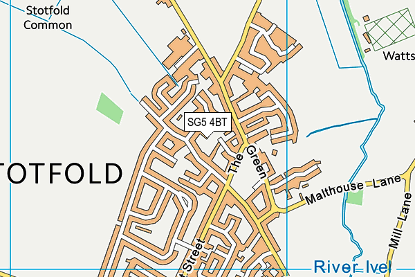 SG5 4BT map - OS VectorMap District (Ordnance Survey) SG5 4BT map - OS VectorMap District (Ordnance Survey)