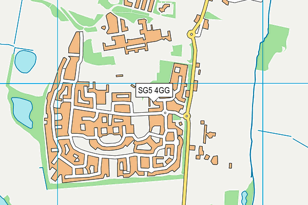 SG5 4GG map - OS VectorMap District (Ordnance Survey) SG5 4GG map - OS VectorMap District (Ordnance Survey)