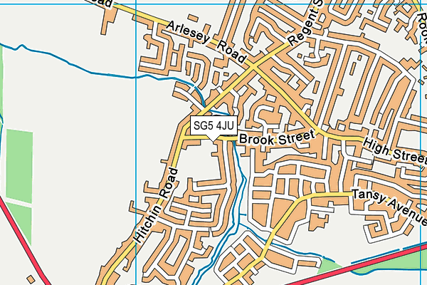 SG5 4JU map - OS VectorMap District (Ordnance Survey)