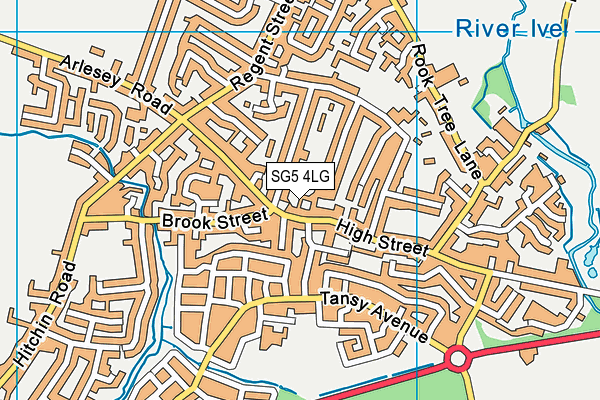 SG5 4LG map - OS VectorMap District (Ordnance Survey) SG5 4LG map - OS VectorMap District (Ordnance Survey)