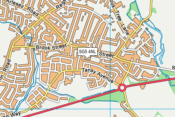 SG5 4NL map - OS VectorMap District (Ordnance Survey) SG5 4NL map - OS VectorMap District (Ordnance Survey)