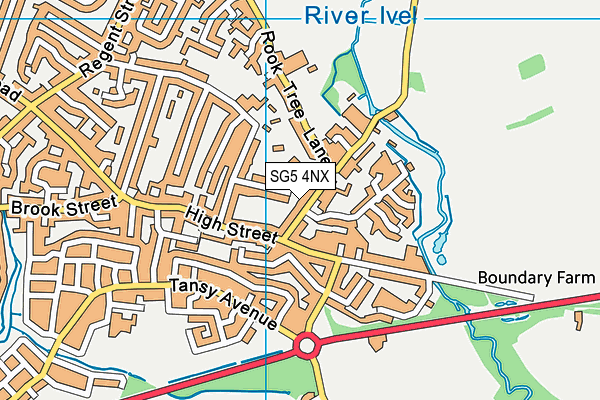 SG5 4NX map - OS VectorMap District (Ordnance Survey)