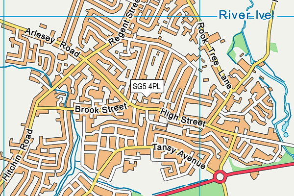 SG5 4PL map - OS VectorMap District (Ordnance Survey) SG5 4PL map - OS VectorMap District (Ordnance Survey)