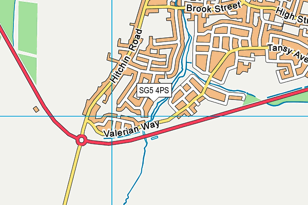 SG5 4PS map - OS VectorMap District (Ordnance Survey) SG5 4PS map - OS VectorMap District (Ordnance Survey)