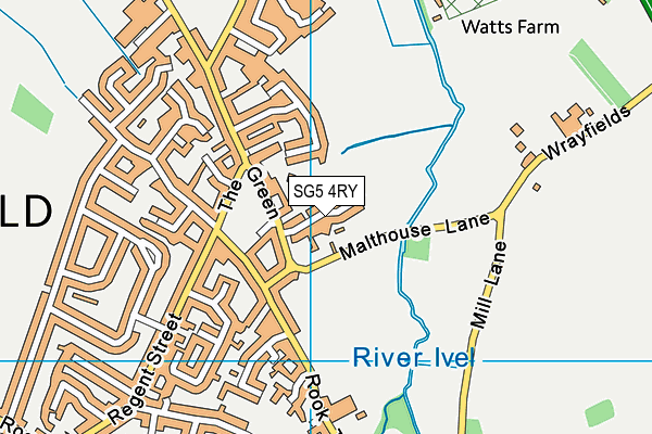 SG5 4RY map - OS VectorMap District (Ordnance Survey) SG5 4RY map - OS VectorMap District (Ordnance Survey)