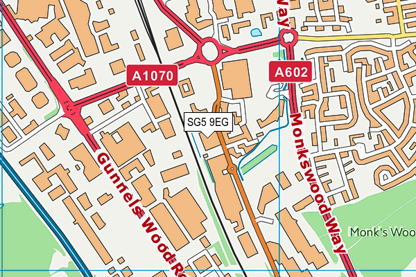 SG5 9EG map - OS VectorMap District (Ordnance Survey) SG5 9EG map - OS VectorMap District (Ordnance Survey)