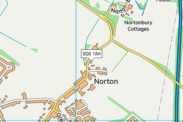 SG6 1AH map - OS VectorMap District (Ordnance Survey)