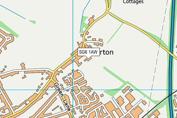 SG6 1AW map - OS VectorMap District (Ordnance Survey)