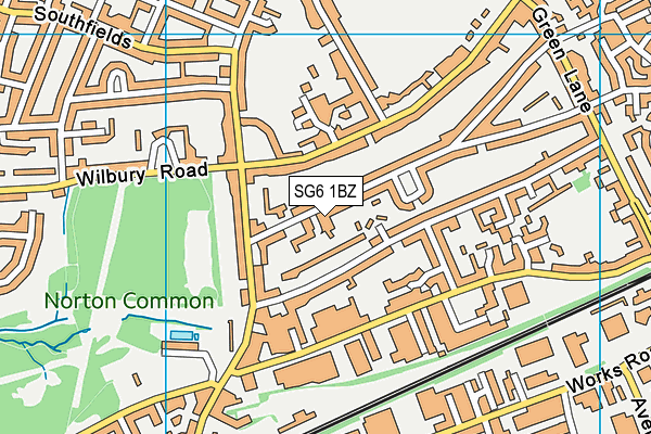 SG6 1BZ map - OS VectorMap District (Ordnance Survey) SG6 1BZ map - OS VectorMap District (Ordnance Survey)