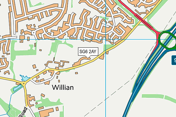 SG6 2AY map - OS VectorMap District (Ordnance Survey) SG6 2AY map - OS VectorMap District (Ordnance Survey)