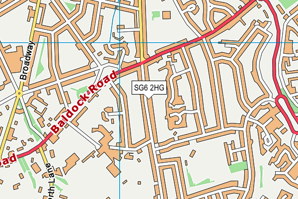 SG6 2HG map - OS VectorMap District (Ordnance Survey) SG6 2HG map - OS VectorMap District (Ordnance Survey)