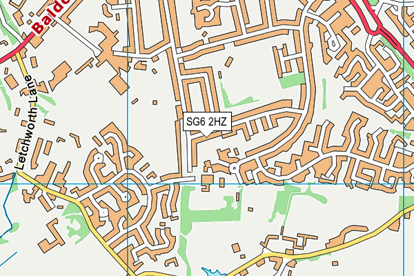 SG6 2HZ map - OS VectorMap District (Ordnance Survey) SG6 2HZ map - OS VectorMap District (Ordnance Survey)