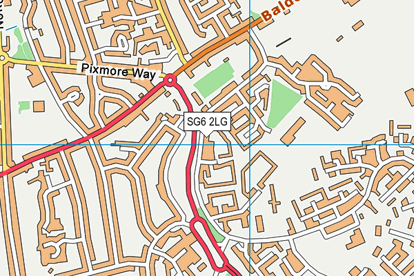 SG6 2LG map - OS VectorMap District (Ordnance Survey)