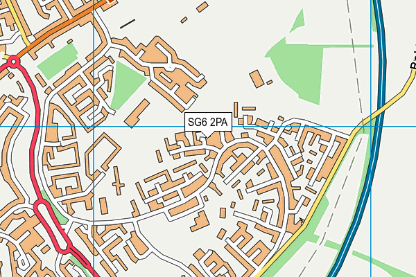 SG6 2PA map - OS VectorMap District (Ordnance Survey) SG6 2PA map - OS VectorMap District (Ordnance Survey)