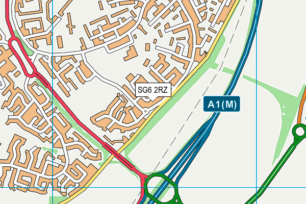 SG6 2RZ map - OS VectorMap District (Ordnance Survey) SG6 2RZ map - OS VectorMap District (Ordnance Survey)