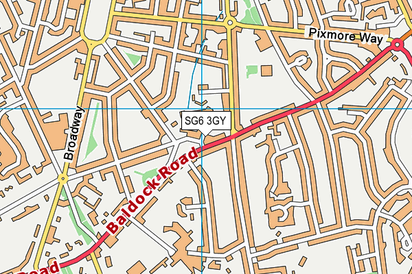 SG6 3GY map - OS VectorMap District (Ordnance Survey) SG6 3GY map - OS VectorMap District (Ordnance Survey)