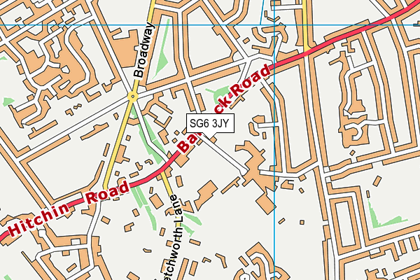 SG6 3JY map - OS VectorMap District (Ordnance Survey) SG6 3JY map - OS VectorMap District (Ordnance Survey)