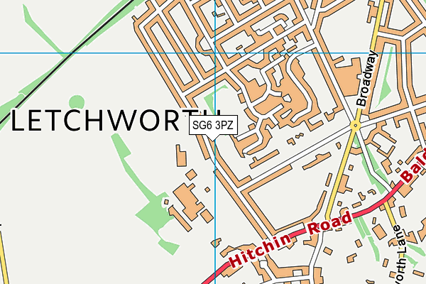 SG6 3PZ map - OS VectorMap District (Ordnance Survey) SG6 3PZ map - OS VectorMap District (Ordnance Survey)