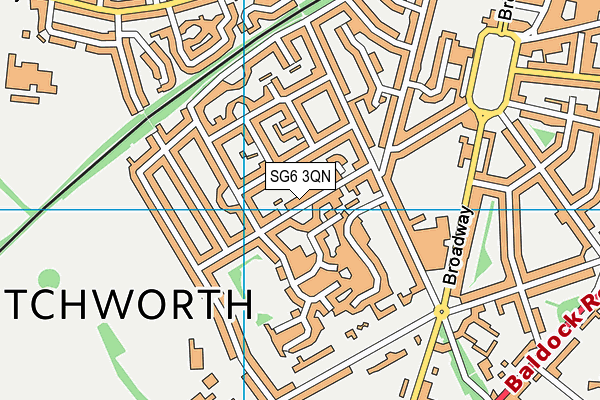 SG6 3QN map - OS VectorMap District (Ordnance Survey)