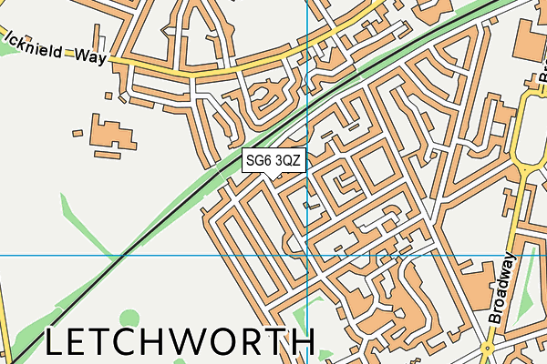 SG6 3QZ map - OS VectorMap District (Ordnance Survey) SG6 3QZ map - OS VectorMap District (Ordnance Survey)