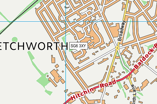 SG6 3XY map - OS VectorMap District (Ordnance Survey) SG6 3XY map - OS VectorMap District (Ordnance Survey)