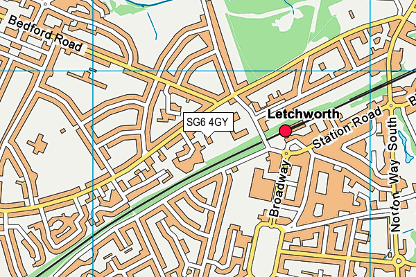 SG6 4GY map - OS VectorMap District (Ordnance Survey) SG6 4GY map - OS VectorMap District (Ordnance Survey)